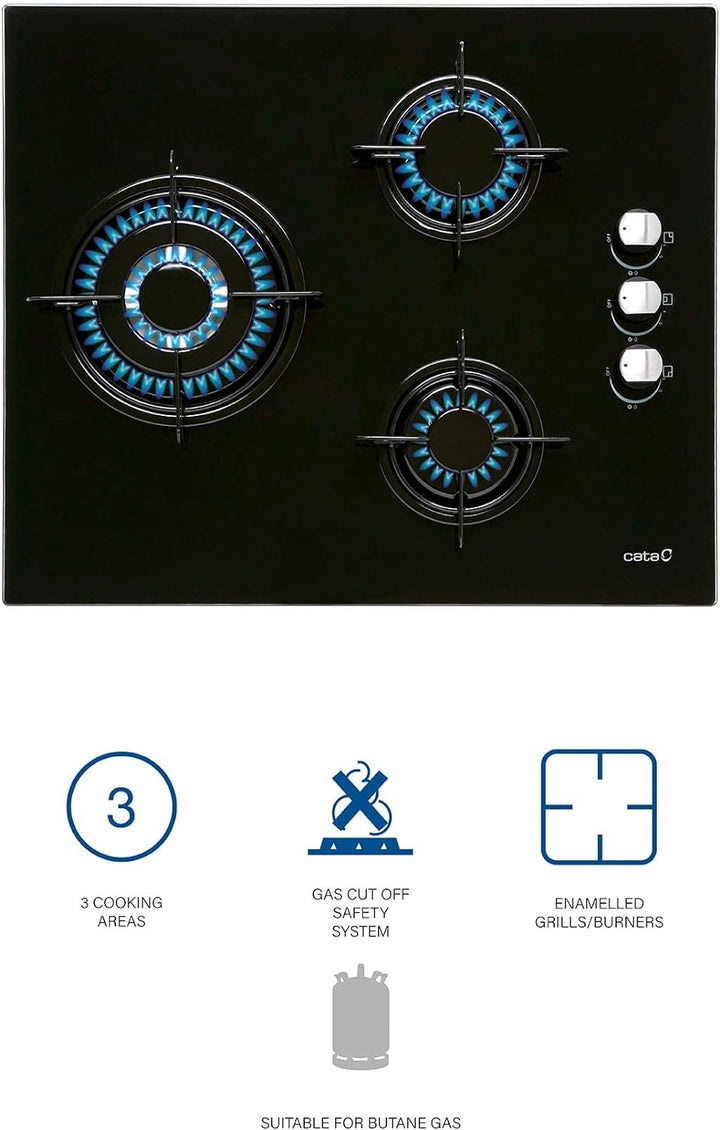 ENCIMERA CIB6021 BK 3F CRISTALGAS BUTANO CATA