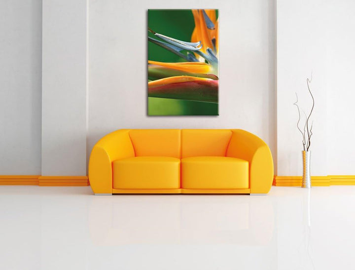 Tropische Blume, Format: 100x70 auf Leinwand, XXL riesige Bilder fertig gerahmt mit Keilrahmen, Kuns
