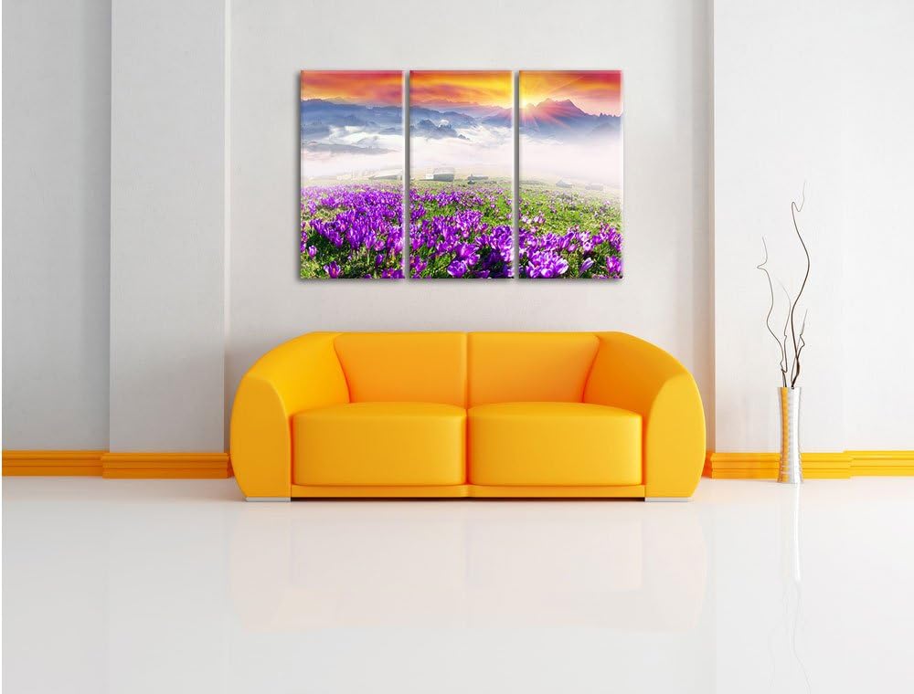 Pixxprint Sonnenaufgang im Karpaten Gebirge als Leinwandbild/Grösse: 3Teilig / Wandbild/Kunstdruck/f