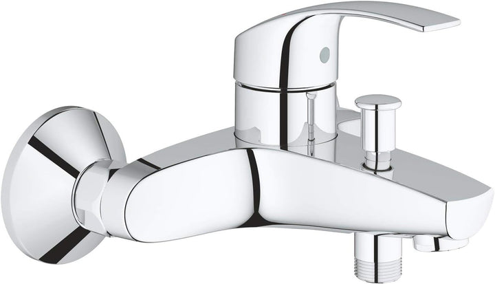GROHE Eurosmart - Einhand-Wannenbatterie (Wandmontage, automatische Umstellung, S- Anschlüsse), chro