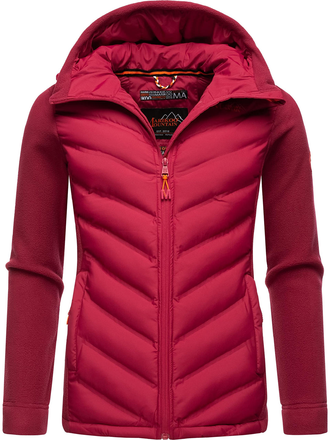 MARIKOO Damen leichte Übergangsjacke Steppjacke Mount Haruna XS Fuchsia, XS Fuchsia