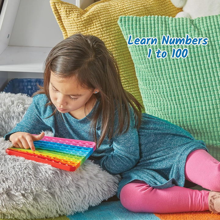 Learning Resources Sensorik-Poppit Hunderter-Zahlenbrett, drücken und zählen, Stressabbau-Spielzeug
