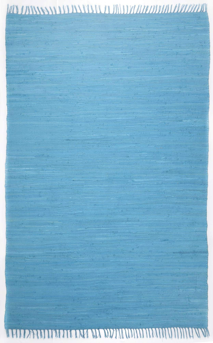 Theko | Dhurry Teppich aus 100% Baumwolle Flachgewebe Teppich Happy Cotton | handgewebt | Farbe: Tür