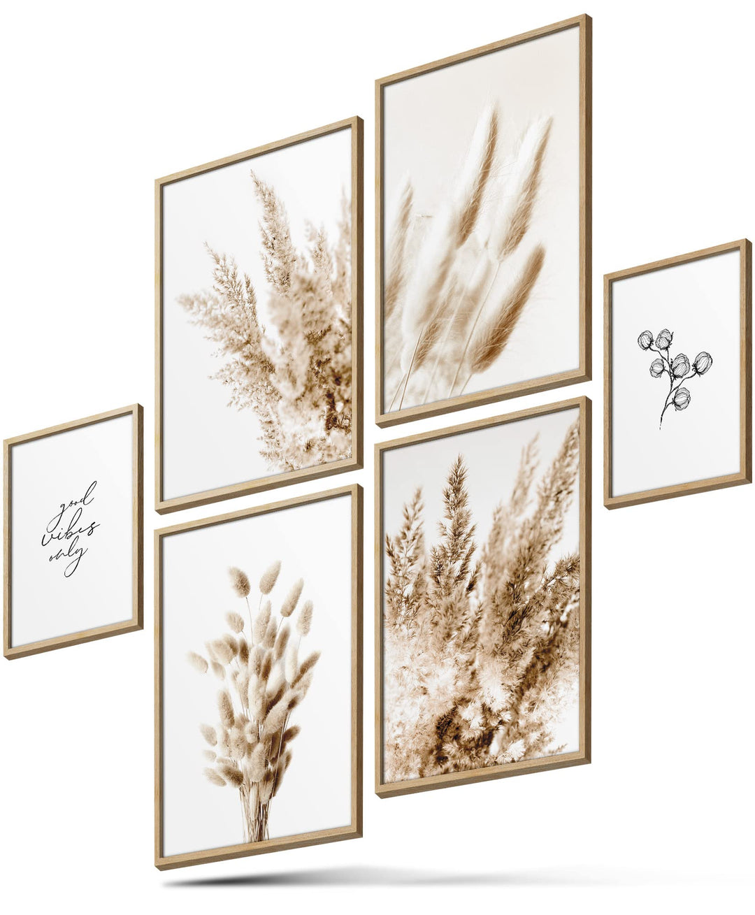 BLCKART Infinity Poster-Set Beige Love - beidseitig bedruckte Wandbilder - Premium Poster - Bilder z