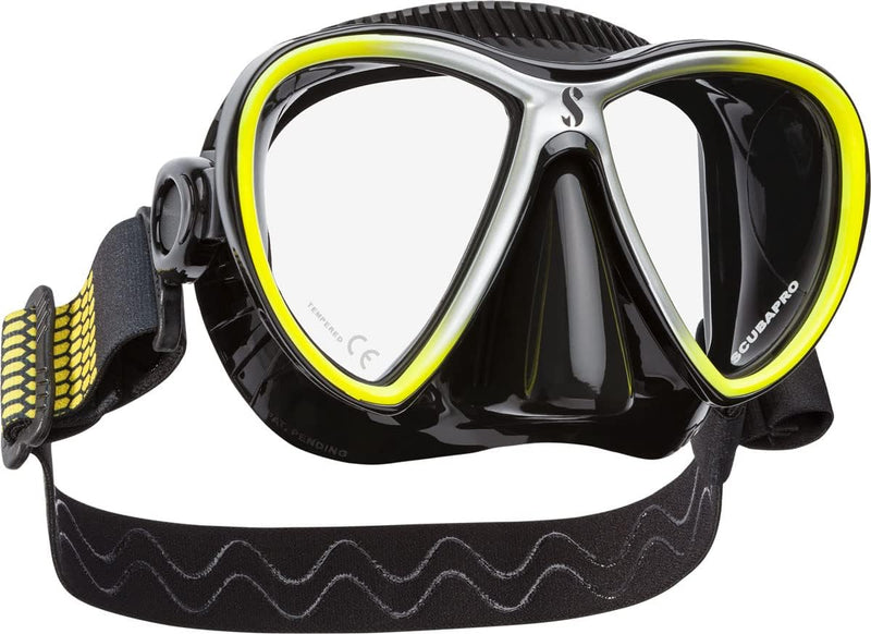 Scubapro Synergy Twin Mask with Comfort Strap schwarz / gelb, schwarz / gelb