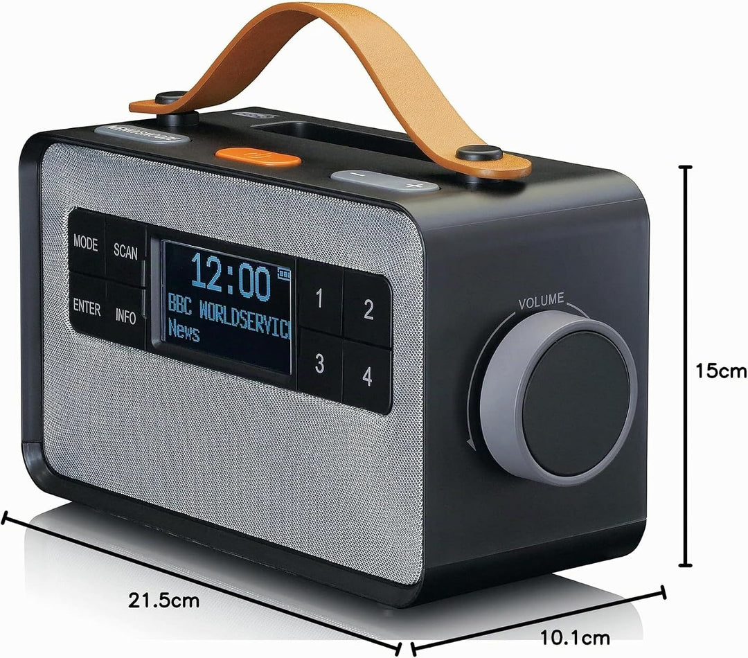 Lenco PDR-065 Demenz und Alzheimers tragbares DAB+ Radio - Bluetooth - FM Radio - einfacher und norm