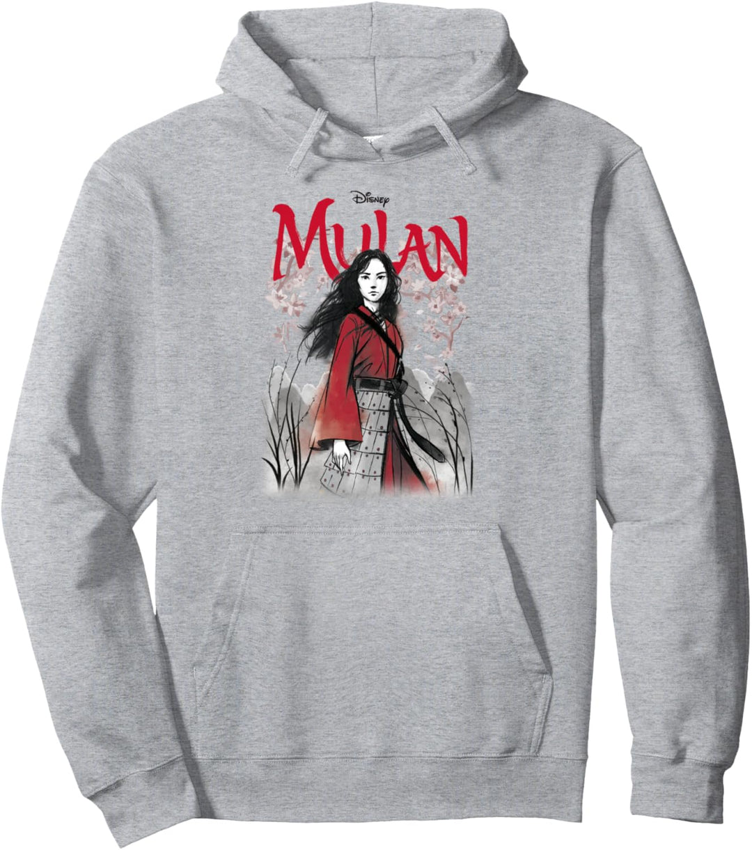 Disney Mulan Live Action Mulan Floral Watercolor Logo Pullover Hoodie