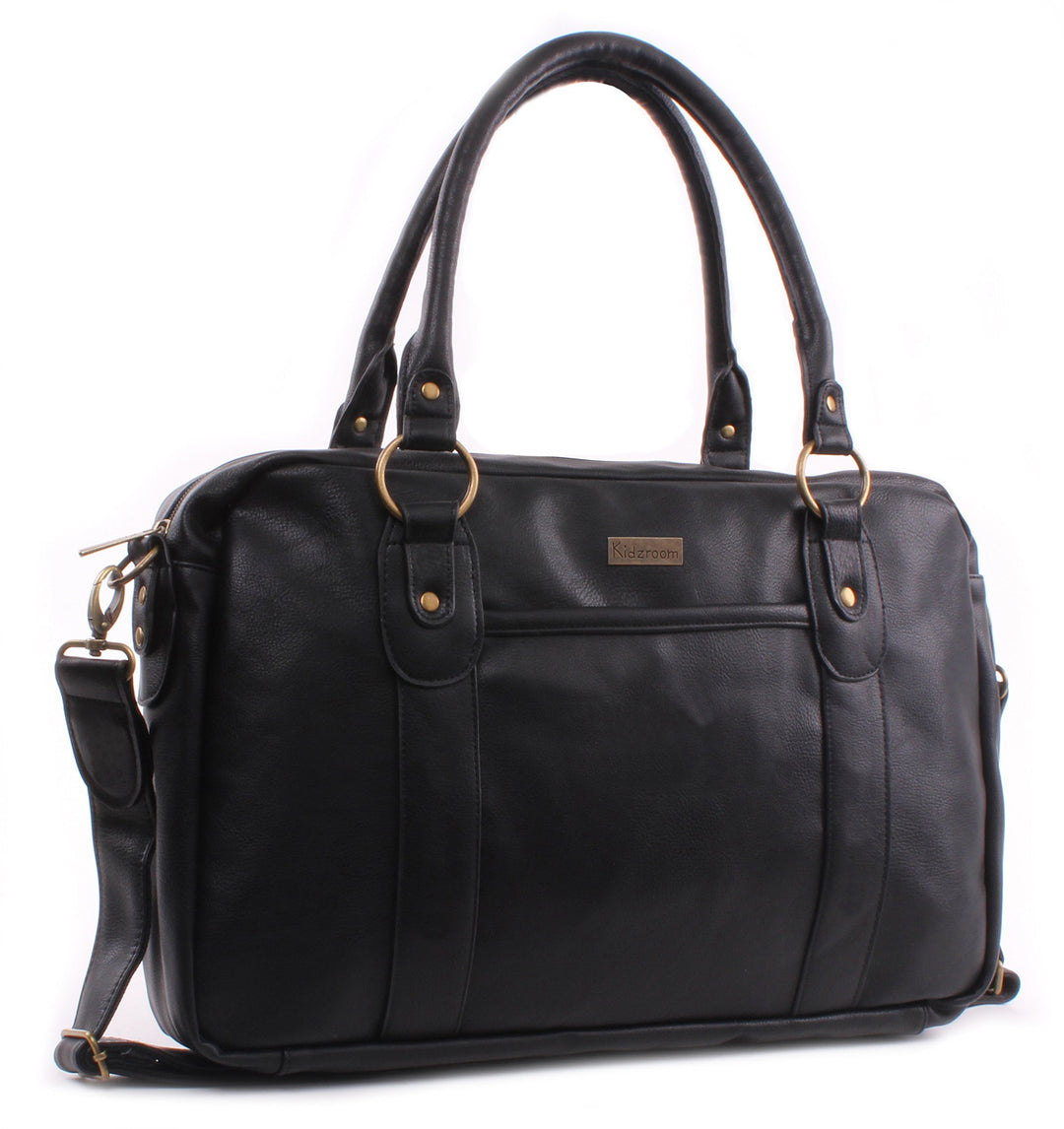 Kidzroom 030-8093-1 Wickeltasche Vision of Love- PU Leder aufges. Nieten, schwarz 27*43*8cm Schwarz,