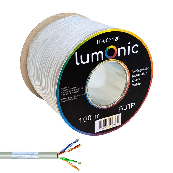 100m Netzwerkkabel Verlegekabel CAT5e F/UTP Ethernet Kabel CAT5 CAT.5e 100m Verlegekabel Category 5e