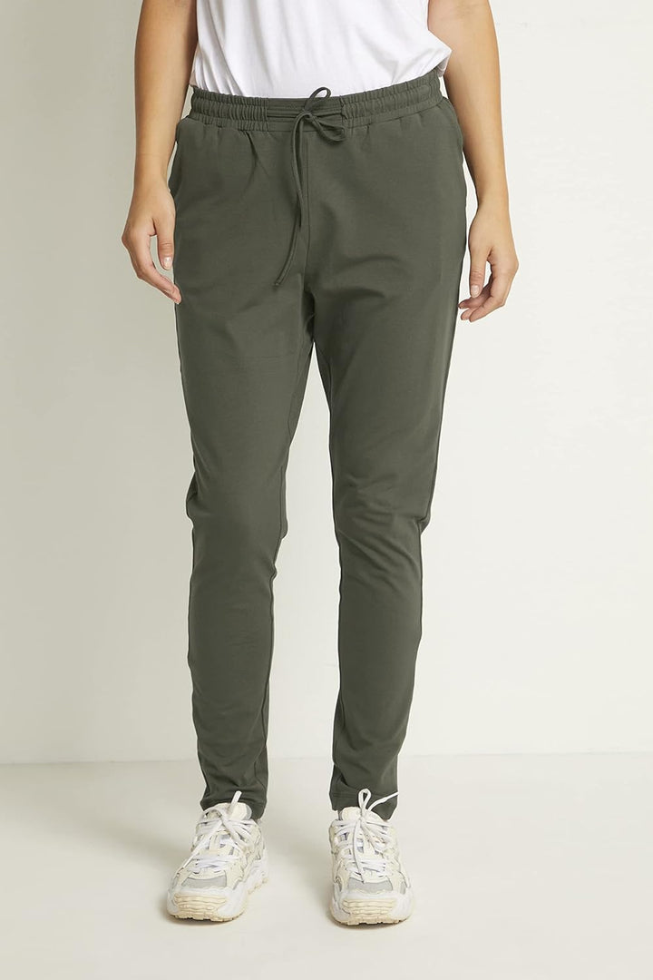 KAFFE Casual Hose Linda Damen Hose Casual Pants lang Jogginghose Freizeithose, XS Grape Leaf