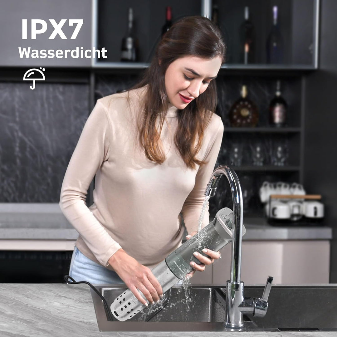 KitchenBoss Sous Vide Stick WiFi：Sous Vide Garer App-Steuerung Sous Vide Stab WLAN Präzisionskocher