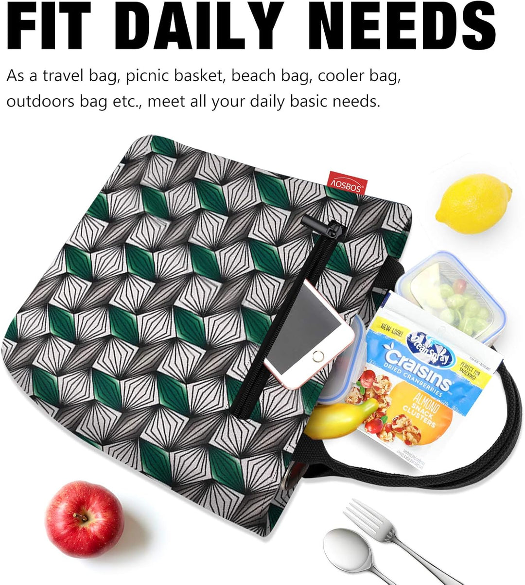 Kühltasche Klein Leicht Isoliertasche Faltbar Lunchbag Lunchtasche Thermoshopper zur Arbeit Schule M