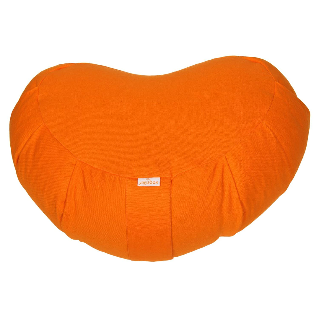 Yogabox Meditationskissen Zafu Zen Halbmond Basic mit Zip orange, orange