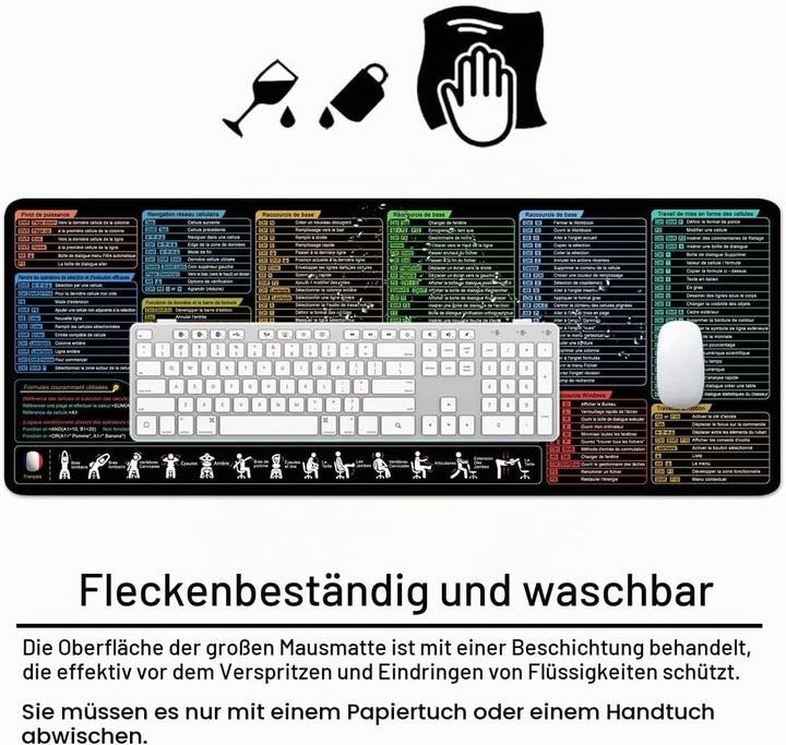 Excel Mauspad Französisch Schreibtischunterlage Gaming Mauspad Gross XL Desk Pad Bürozubehör Desk Ma