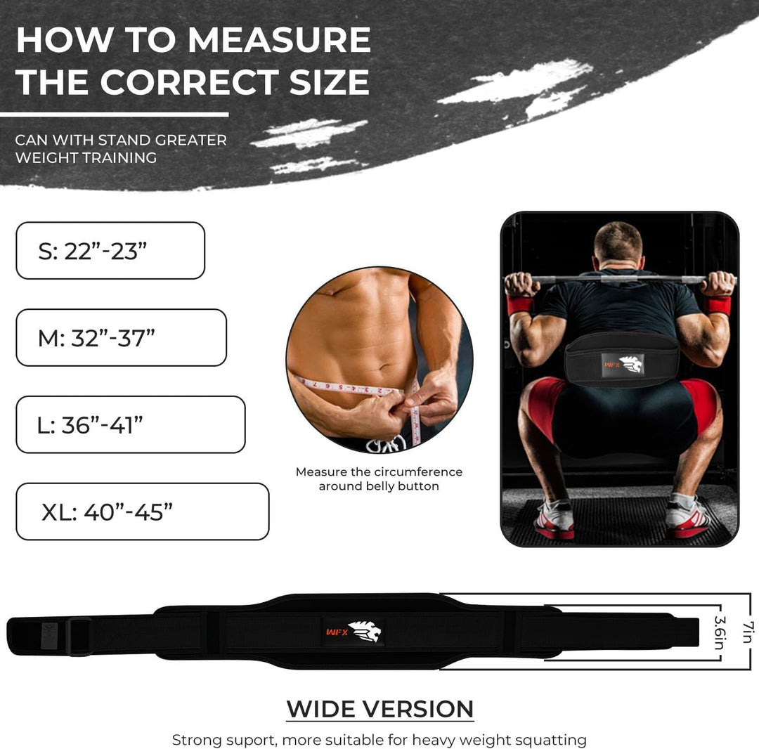WFX Gewichthebergürtel für Fitnessstudio und Fitness oppelte Stärke, 5,5 Zoll, gepolsterter Training