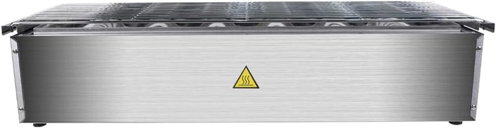 6 burner BBQ grill Outdoor Smokeless LPG Gas grill Stainless Steel Glass Shield Net Size 78cm*25cm A
