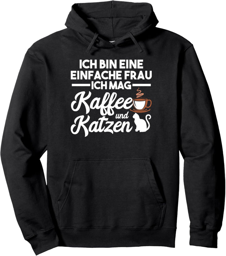 Kaffee Katzen Frau Geschenk Pullover Hoodie