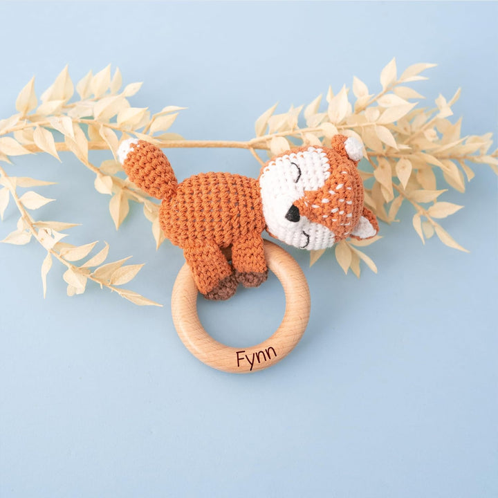 Personalisierter Beissring Baby - Niedlicher Greifling für Baby&