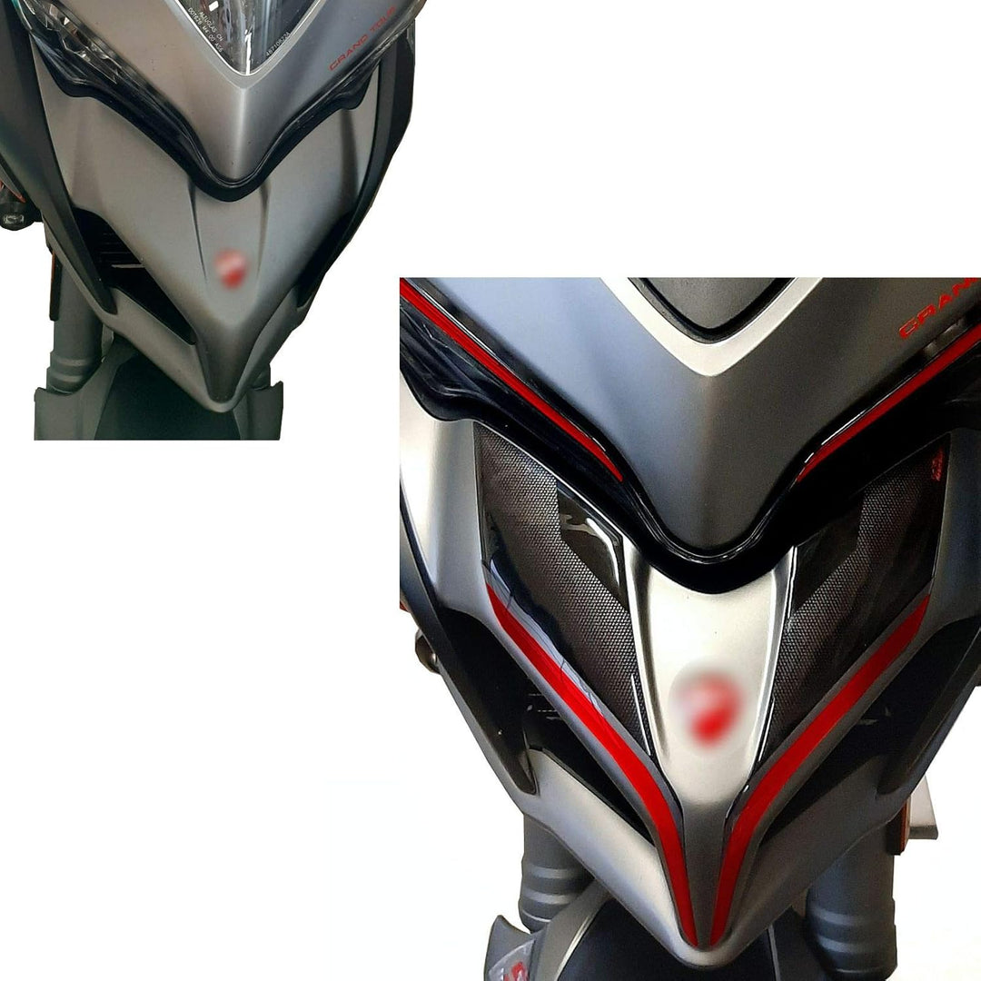 Resin Bike Aufkleber für Motorrad Kompatibel mit Ducati Multistrada Grand Tour 1260 S 2018-2020. Bug
