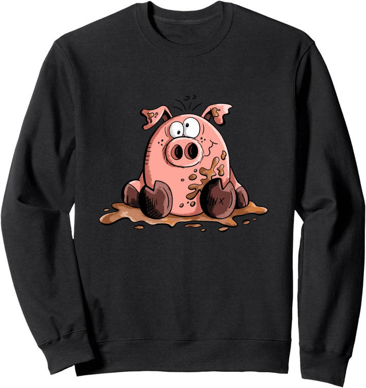 Schwein im Schlamm I Schweinchen Wutz I Schweine Fun Sweatshirt