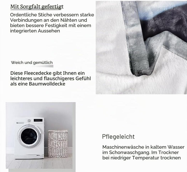 Dick Decke Wärme Gemütlich Flanell-Fleece Sofadecke Deckeldecke hochwertige Wohndecke superweich Eic