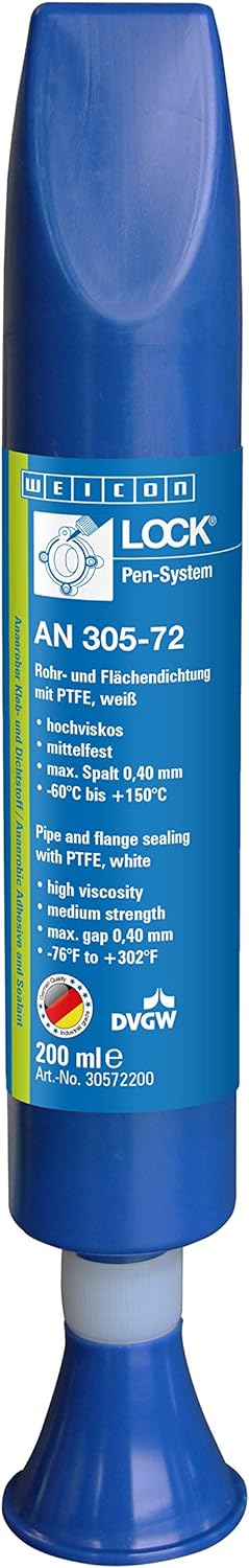 WEICONLOCK AN 305-72 Rohr- und Flächendichtung 200 ml DVGW-geprüft hochviskos, 200 ml