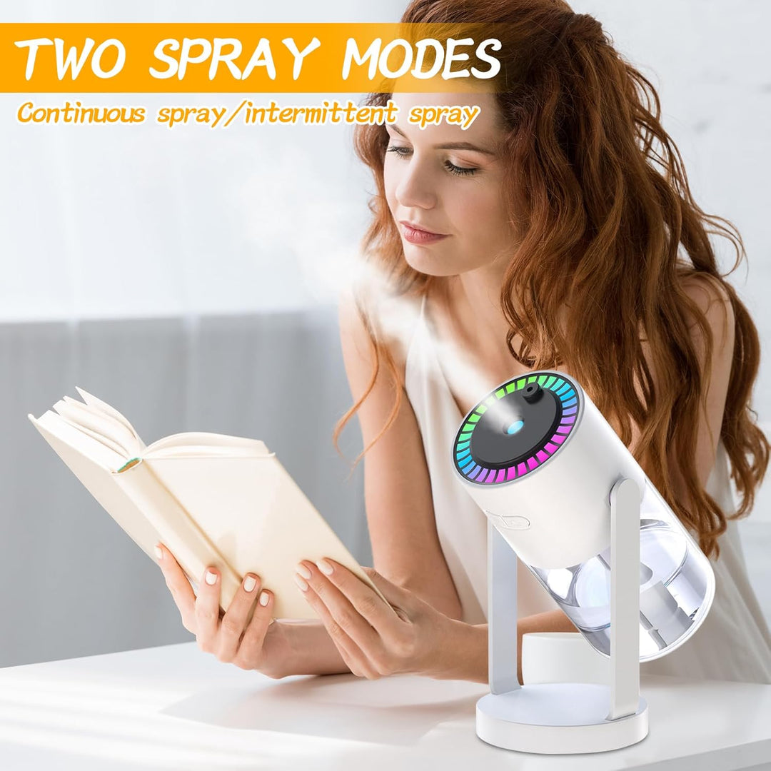RANJIMA Luftbefeuchter, 280ml Luftbefeuchter mit LED Sternenhimmel Projektion, Desktop Humidifiers m