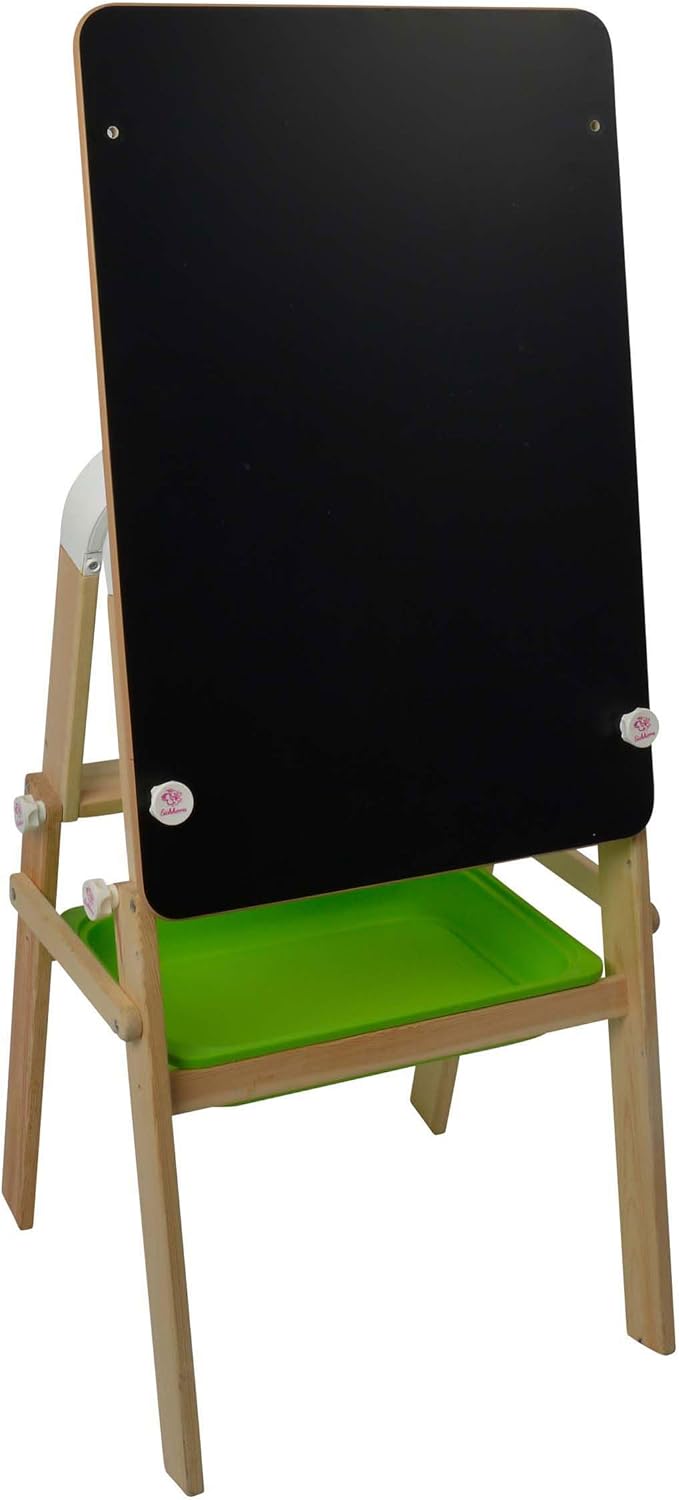 Eichhorn 100002573 - Maltafel für Kreide, Folienstift und Schreibtisch, 2 in 1, Umbaubar, Holztafel