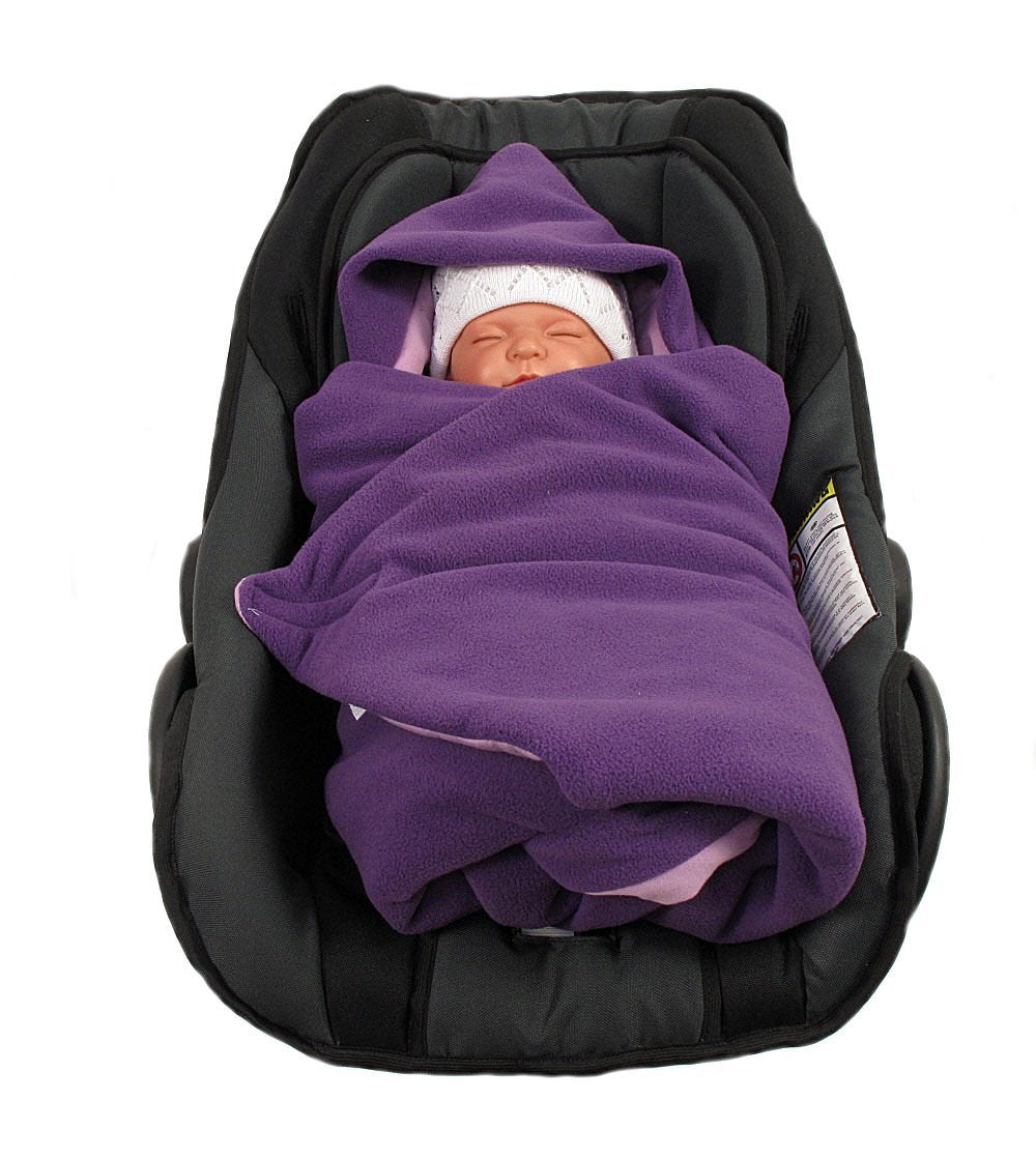 HOBEA-Germany Fusssack Einschlagdecke für die Babyschale Babyschalenfusssack Winter, Farben Winterde
