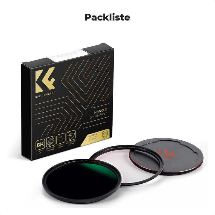 K&F Concept Nano X-Serie Magnetic ND Filter Graufilter ND64 (6 Blendenstufen) Magnetisches Schnellwe