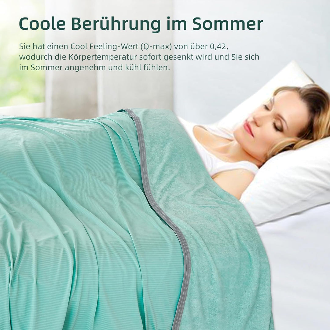 WONGS BEDDING Kühldecke Sommerdecke 2 in 1 doppelseitig mit Japanische Arc-Chill Q-Max 0,43 selbstkü