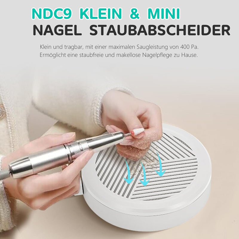 Kleiner Nagel Staubsauger mit Einstellbarer Absaugung, Leistungsstarker Maniküre Nagelstaubsauger fü