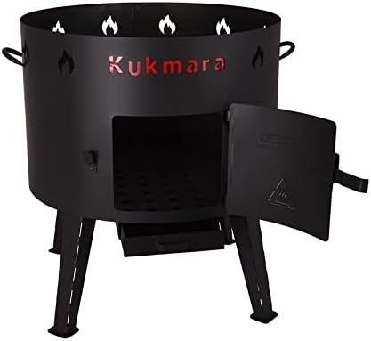 rukauf SET Utschak, 49 cm + 22 Liter Kasan Kazan + Pfannendeckel aus Gusseisen Feldküche Gulasch-Kes