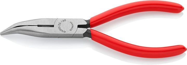 Knipex Flachrundzange mit Schneide (Radiozange) schwarz atramentiert, mit Kunststoff überzogen 160 m