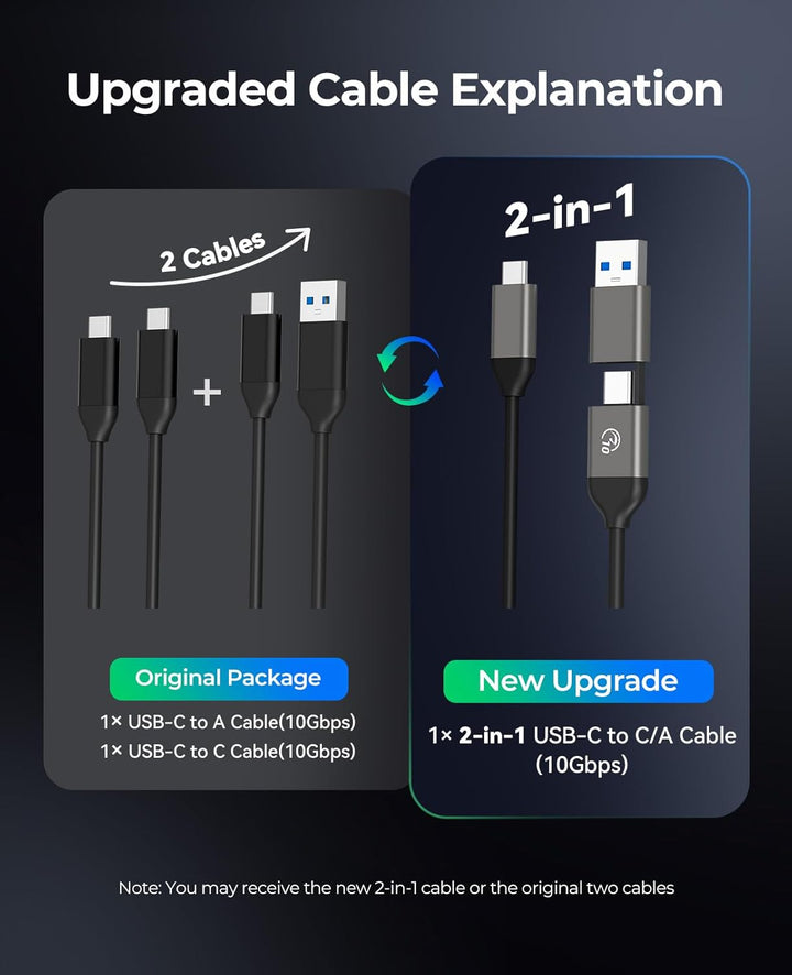 ORICO M.2 NVMe SSD Gehäuse USB-C Adapter 10Gbps USB3.2/ USB3.1 Gen2 für PCIe NVMe M-Key/M+B Key SSD,