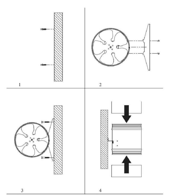 EUROPLAST Ø 250mm Axial Rohrlüfter Rohrventilator Axiallüfter Wickelfalzrohr Zuluft - Abluft Lüfter
