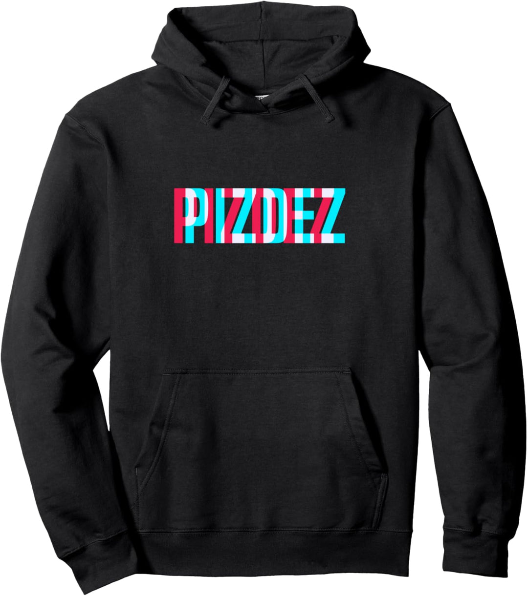 PIZDEZ Glitch Optische Täuschung Retro Russland Cyka Blyat Pullover Hoodie