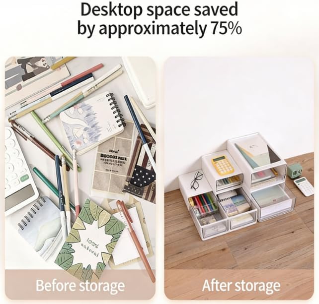 3 Stück Schubladen Organizer Box Schubladenbox Stapelbar Schubladenboxen Organizer Schublade Schreib