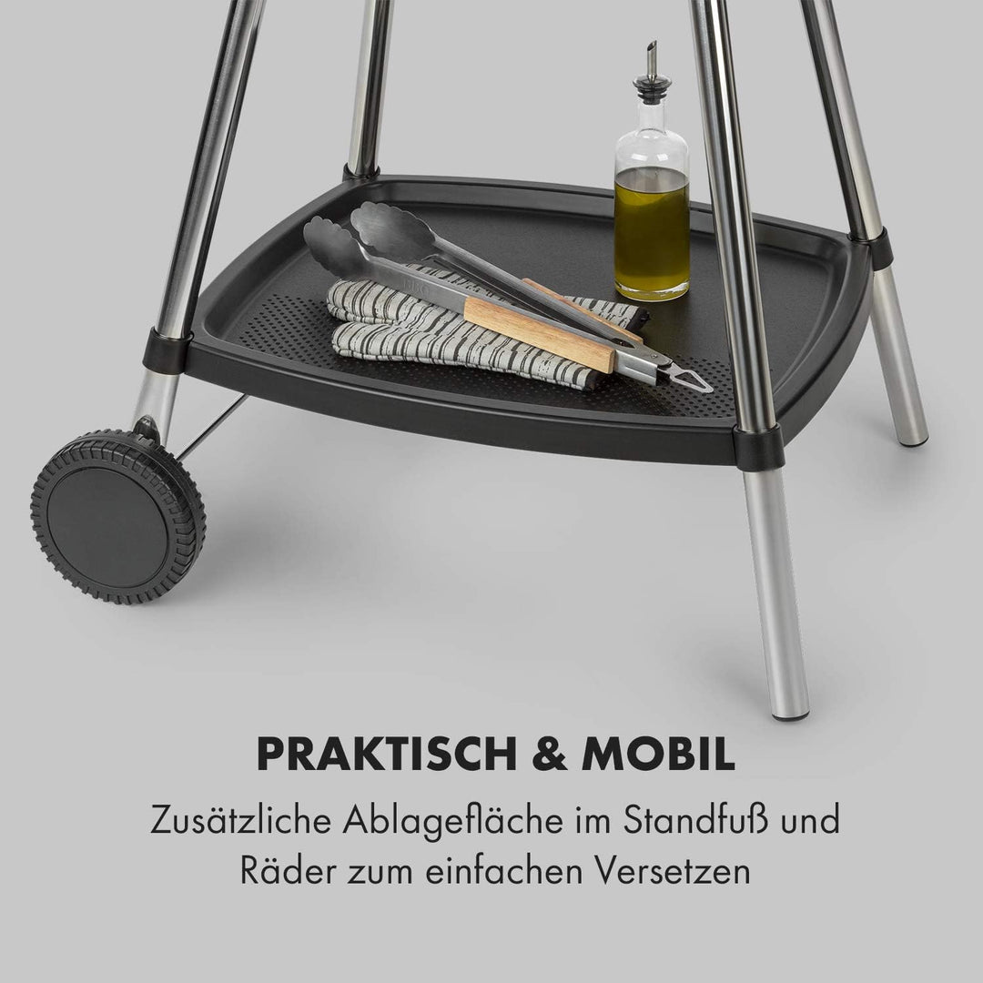 Klarstein Gatsby Elektrogrill Standgrill Tischgrill, Leistung: 2000 W, EasyGrill Concept, Grillfläch