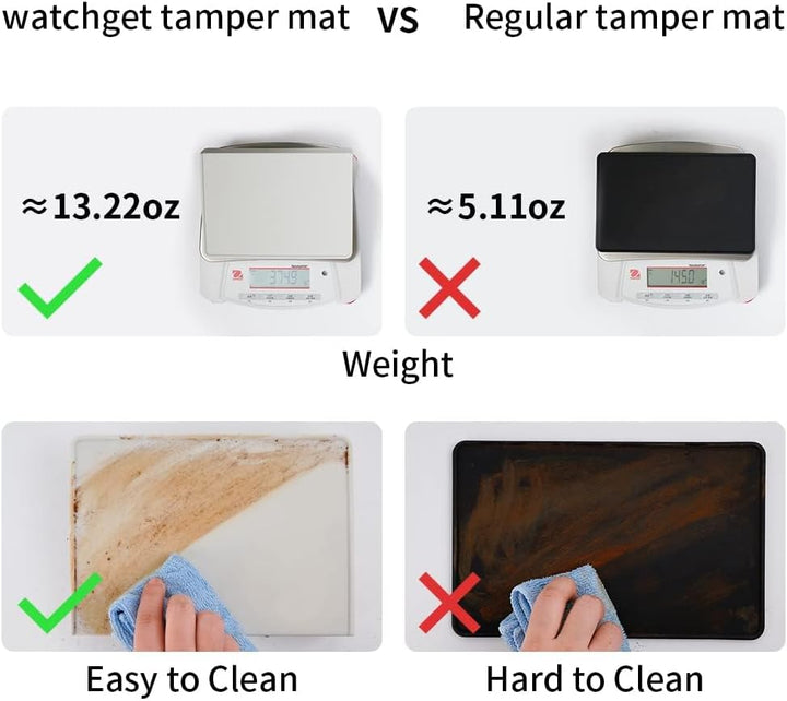 watchget Tamping-Matte, Espresso-Kaffee-Tampermatte, graues Silikon, lebensmittelechtes Pad, staubdi