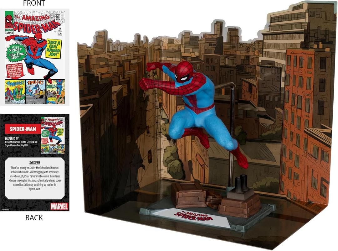 McFarlane Toys -Marvel Spider-Man Posierte Figur im Massstab 1:10 mit Szene (The Amazing Spider-Man