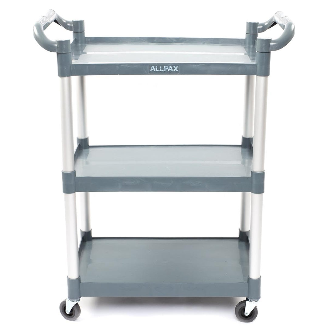 Servierwagen Kunststoff mit Rollen - 3 Böden - Tragfähigkeit 50 kg pro Boden - 80 x 43 x 96 cm - Tra