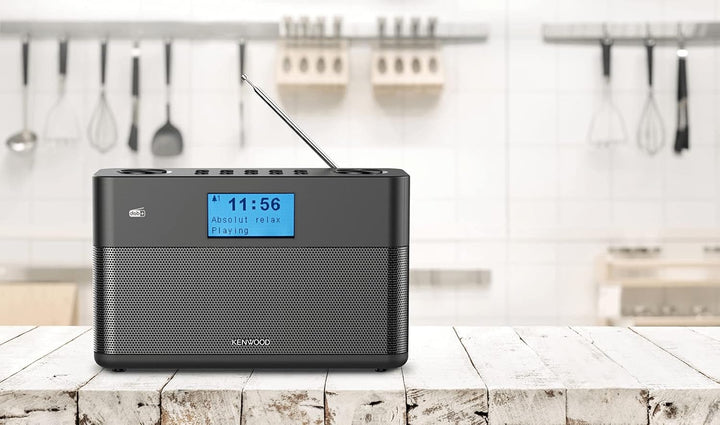 Kenwood CR-ST50DAB-B Stereo-Kompaktradio (DAB+, UKW, Bluetooth, Line-In, Kopfhöreranschluss, Weckfun