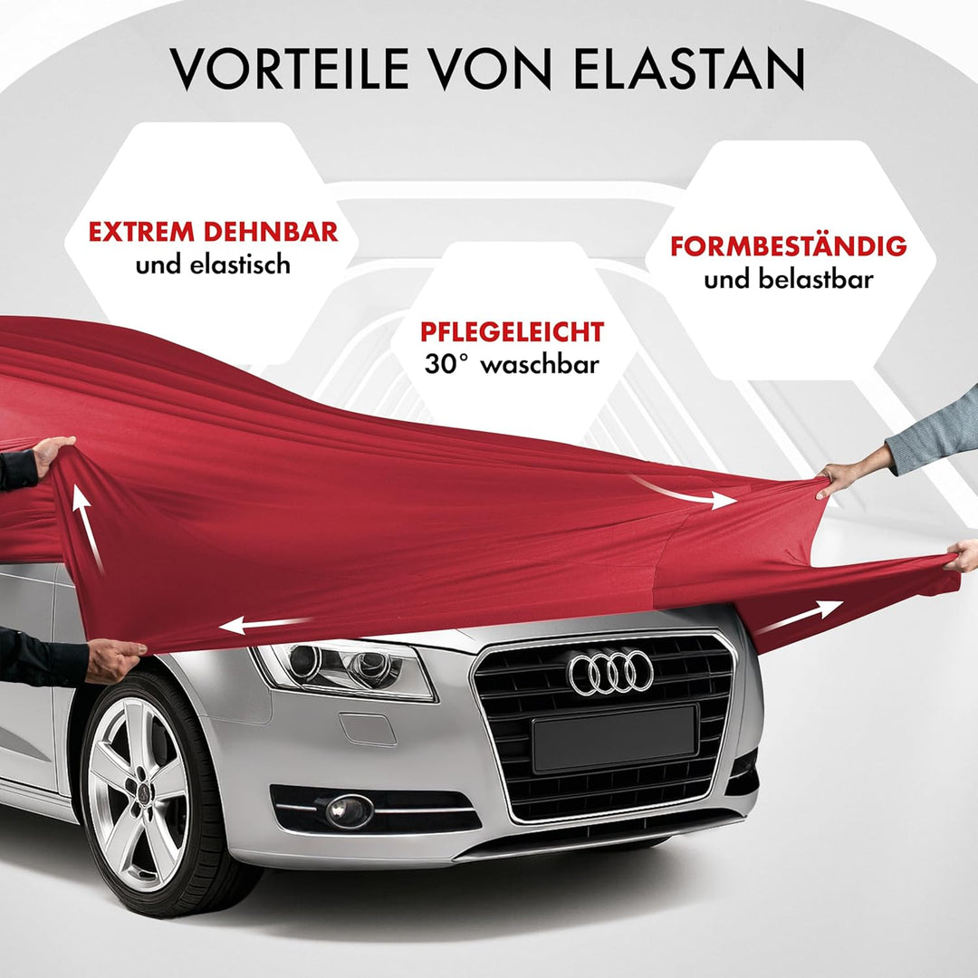 WALSER Premium Abdeckung Auto Indoor Stretch Plus Qualitätssieger Sehr Gut* Autoabdeckung Winter Aut