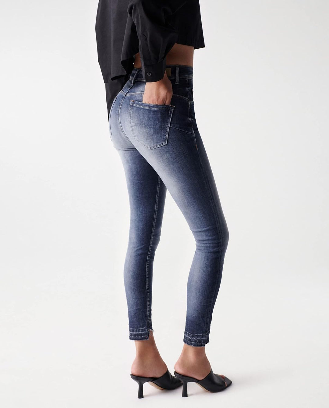 Salsa Jeans Faith, Push IN, Cropped Hose, PREMIUMWASCHUNG