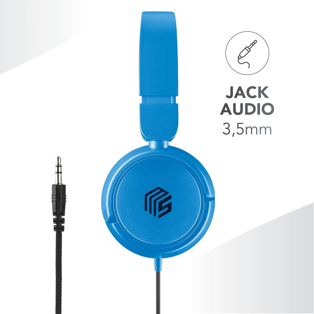 Music Sound | Bügelkopfhörer mit Kabel Over Ear Basic | On-Ear-Kopfhörer Faltbarer Kopfbügel mit 1,2