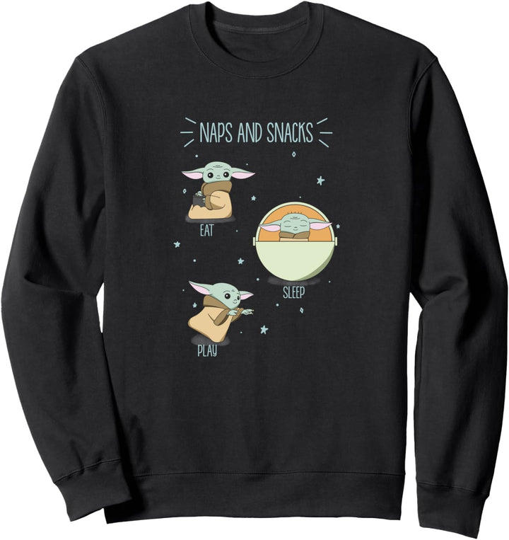 Star Wars The Mandalorian The Child Naps And Snacks Doodles Sweatshirt