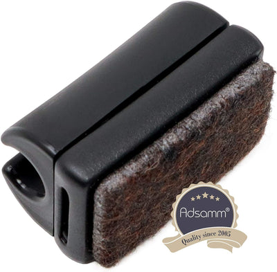 Adsamm® / 32 x Klemmschalengleiter mit Filz/Schwarz/ø 6-7 mm/Rund/Schalengleiter mit austauschbarem