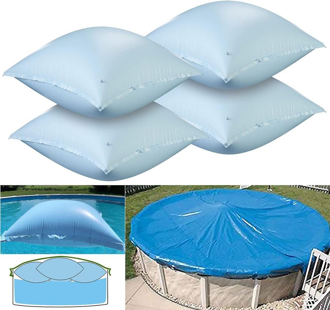 infactory Pool Zubehör: 4er-Set aufblasbare Luftkissen mit Ösen für Pool-Abdeckplanen (Luftkissen fü