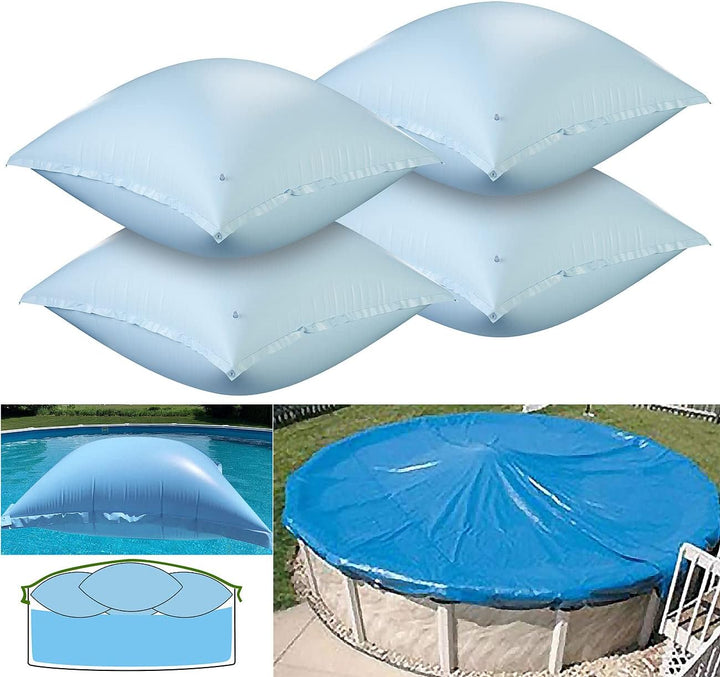 infactory Pool Zubehör: 4er-Set aufblasbare Luftkissen mit Ösen für Pool-Abdeckplanen (Luftkissen fü